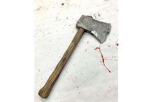 Stylex Party Ltd Super Realistic Hard Foam Wooden Axe Halloween Weapons PU Foam Fancy Dress Movie TV Props