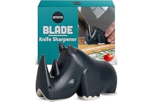 OTOTO Blade Knife Afilador de Cuchillos - Mantén tu Cuchillo Afilado con el Mejor Afilador - Utensilios de Cocina Divertidos BPA y Seguro para Lavavajillas - Dimensiones: 3.62 x 1.69 x 2.09 pulgadas
