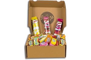 Genussleben Kau Box con aprox. 1 kg Maoam Bloxx, frita y mamba masticables en diferentes variedades, caja de regalo para aperitivos y regalos