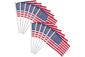 OUNONA Drapeaux Américains Drapeaux des Etats Unis Mini Drapeaux USA 14cm x 21cm 50 Pièces