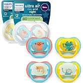Philips Avent Ultra Air Pacifiers Day &amp; Night: Anatomically Designed for Babies 18+ Months, Glow in the Dark Model, Extra Fir