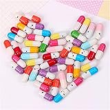 ALUYF 200Pcs Capsule Letters con Messaggio Carta Dell'amicizia, Half Pill in Random Color