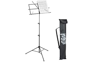 ‎RELAXDAYS Relaxdays Stojak na nuty, składany pulpit na nuty, wys. x gł.: 140 x 53 x 49 cm, wysuwany, z metalu, gitara, skrzypce, śpiew, czarny