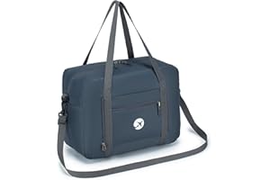 SPAHER Sac de Voyage Pliable Cabine Avion Bagage Cabine 40x30x20 Wizzair Vueling Volotea Sac de Sport Imperméable Sac Weekend Femme Homme Bagage Portable Organisateur de Sac 25L