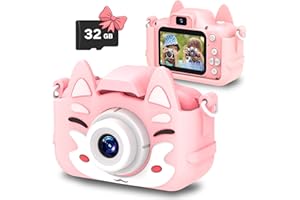 Slothcloud Fotocamera selfie per bambini,regali di compleanno per ragazzi dai 6 ai 12 anni,videocamere digitali HD per bambini piccoli,giocattolo per adolescenti di 6 7 8 9anni con scheda (Light Pink)