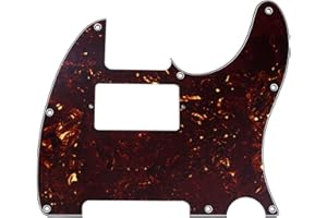 Musiclily 8 Otworów Pickguard Tele Humbucker Płyta Maskownica do Gitary Fender USA/Mexican Standard Telecaster typ Nowoczesnym, 4-warstwowy Vintage Tortoise