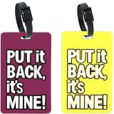 Storite Luggage Tags/Bag/Travel ID Label Tags for Suitcase & School Bags Identifier Name Address Label with Silicon Strap | M