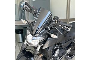LORABABER Doble Burbuja Parabrisas Parabrisas Pantalla Protector Visera Visera con Soporte Motocicleta para Z650 Z 650 2017 2018 2019(Fumar)
