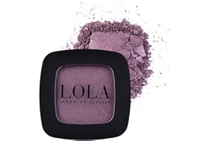 LOLA MAKE UP BY PERSE Lola Make-Up Mono Eyeshadow, Plum, Satin, Rich Intense Pigmentation, High Coverage, Use Wet & Dry, All Skin Tone, Mineral Oil Free, Vegan & Cruelty Free, No. 032