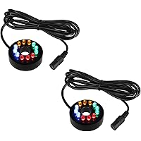town sister DC 12V Springbrunnen LED Ring Licht Beleuchtung Lichtkranz Teiche Wasserdicht Garten Beleuchtung Dekor -1,5…