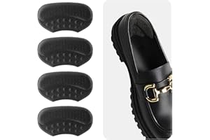 HAISHANG 4 Piezas Taloneras Plantillas para Zapatos 6mm Taloneras Autoadhesivas Demasiado Grandes con Relleno de Esponja y Gel Antideslizante,Protección del Talón para Zapatos de Hombre y Mujer