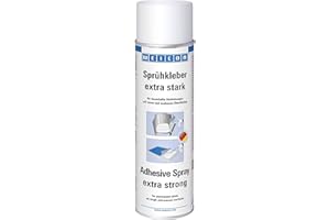 WEICON Sprühkleber extra stark 500 ml, transparentes Klebespray, für Filz, Schaumstoff, Leder, Teppich, Gummi, Holz