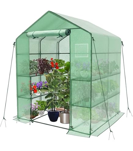 Housse De Rechange Solide Pour Serre De Jardin – Transparente, 3 étages, 143x73x195 Cm - 6