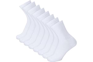 Apricitie 8 Paar Tennissocken Damen,Sportsocken Laufsocken Weiße Socken Damen Herren,35-38