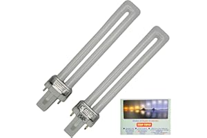 LevoLutz G23 2 Pin Bulb Bundle with Fusion Dulux S 9W 840 Cool White 2-Pin Light, Pack of 2, with Colour Temperature Info Card.