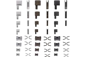 Lusofie 60-pak wytrzymałych metalowych zamków błyskawicznych – mocowanie i wymiana ograniczników, suwaków i szpilek, uniwersalne części zamienne do kurtek, płaszczy, toreb, bagażu, 60 szt