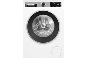 BOSCH WNG24441 Waschtrockner Serie 6, Frontlader mit 9-6kg Fassungsvermögen, 1400 UpM, EcoSilence Drive, Fleckenautomatik, Iron Assist, SpeedPerfect, AutoDry, Weiß, 60cm