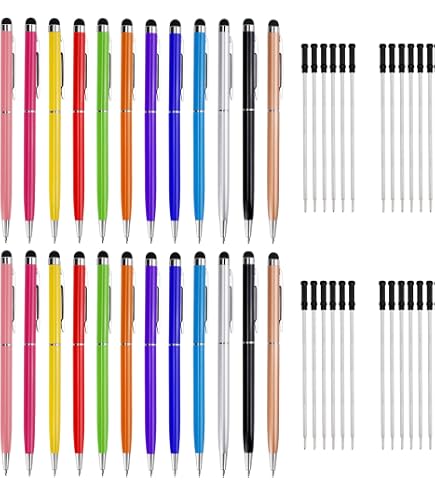 18 Stück Stylus Kugelschreiber - 3-in-1: Stift, Touch-Stift, Handyhalter, Für Alle Touchscreens