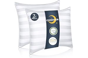 COZSINOOR Kopfkissen 80x80 2er Set mit 1400g Kissen Füllung pro Kopfkissen, Kissen 80x80 2er Set mit Doppelte Hohlfaser, Schlafkissen für Allergiker für Seitenschläfer, Rückenschläfer, Bauchschläfer