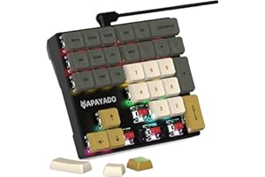 Sikai Mechanical Numeric Keypad, RGB Digital Mechanical Keyboard 33 Keys Mini Portable Numpad with USB for Laptop, Notebook, MAC, Tabulation/Accounting Keypad (Red Switch—Gray)