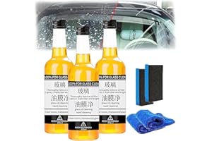 PELINUAR Oil Film Remover for Glass,Car Mounted Glass Oil Film Remover,Car Windshield Cleaner,Car Glass Oil Film Cleaner,Invisible Glass Cleaner Spray,Glass Stripper From Invisible Glass (3 Pcs)