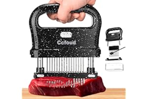 Ccfoud Fleischklopfer, Fleischzartmacher Meat tenderizer 48 Edelstahl Ultra Sharp Nadel Klingen Tenderizers, Manuelle Küche Kochwerkzeug für Steak Rindfleisch Huhn Schweinefleisch