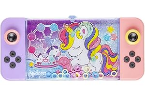 DUCKIEZ Games Console Retro Water Game. 2 button design. Re-live your youth with these fun and sometimes frustrating water game. Perfect party bag filler! (Unicorn, 1, Count)