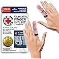 Dr. Arthritis Doctor Developed Finger Splint Trigger Finger Brace - Braces, Splints & Supports Index, Middle, Ring & Pinky Finger - Padded Finger Splints (Pink, S/M, 2 Pack)