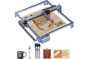 Atomstack Maker A5 V2 Laser Graviermaschine, 5.5-6W Lasergravur Maschine mit 400x400mm Gravurfläche,0,01mm Gravurgenauigkeit,Unterstützt für die Gravur von Holz, Leder und Edelstahl 304