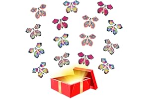 TSHAOUN 15 Pieces Magic Flying Butterfly, Clockwork Butterfly Card, Rubber Band Powered Butterfly Magic Fairy Flying Toy for Birthday Gifts, Performance Props, Children Surprise Gifts (Random Color)