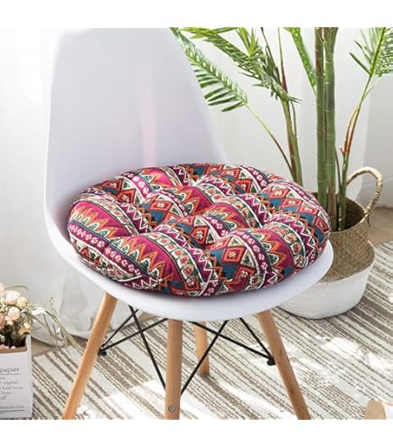 DOTBUY-SHOP Galette De Chaise Ronde, Couleur Unie Coussin De