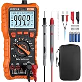 Proster Digital Multimeter 6000 Counts NCV TRMS Professional Automatic Range Multimeter with Crocodile Clips for Voltage Test