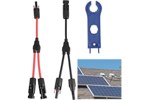 UNILLEA Câble Y Solaire 6mm², Connecteur Y pour Panneaux Solaires, Connecteurs M/FF et F/MM, Câble Photovoltaïque Y, 30 cm, Étanchéité IP67, 10AWG, Câble pour Systèmes Solaires