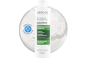 Vichy Dercos, Shampoo Anti-Forfora Sensitive, Per il Cuoio Capelluto Sensibile, Azione Lenitiva, Effetto Anti-Ricomparsa, Arricchito con Piroctolamina e AHA, 200 ml