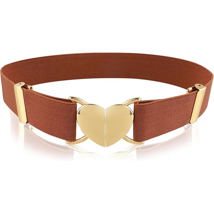 Lot De 2 Ceintures Fines Pour Fille - Cuir PU Réglable - Boucle En U - Noir Et Marron - 106 Cm - 6