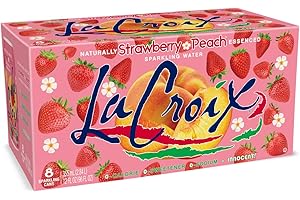 LA CROIX LaCroix Sprudelwasser, Erdbeerpfirsich, 300 ml, 8 Stück
