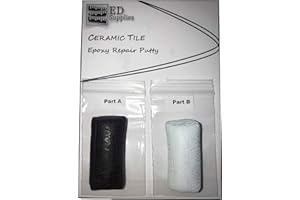 ED SUPPLIES Floor & Wall Ceramic Tile Epoxy Repair Putty - Repairs Chips, Cracks, Defects & Similar Damage. 38g (Dark Grey)