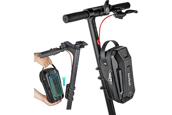 Jeebel Sac de Trottinette Électrique 3/4/5L Sacoche de Guidon Étanche Grande Capacité avec Système Fixation Rapide - Sac Avant pour E Scooter Xiaomi Mijia Sedway Ninebot (2,8 L)