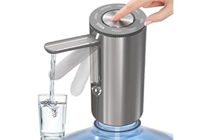 YISH Distributeur d'eau en Bouteille：Pompe Distributeur Eau Portable, Distributeurs à Eau de 3.8-18.9 litres, Rechargeable par USB, Pompe Bouteille d'eau pour la Maison, Le Camping et Le Bureau