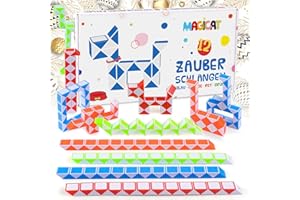 Magicat Premium Magic Snake zestaw 12 węży po 24 bloki – idealny do samodzielnie wykonanego kalendarza adwentowego 2024 i skarpet Mikołajów, upominek na urodziny dziecka, małe