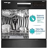 Voltas Beko, A Tata Product, 8‑Place Settings Table top Dishwasher, Suitable for All Types of Utensils (DT8B, Black) with Hygiene Wash