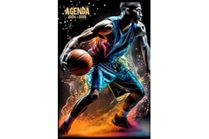 Agenda 2024-2025: Basketball | Planificateur Journalier - 2 Jours par page | Étudiants - Collège - Lycée - Primaire