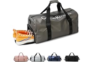 DUNSOO Sports Gym Bag 25L - Travel Duffel Bag for Man and Women with Wet Pocket, Weekend Overnight Hospital Bag with Shoes Compartment for Sports, Gym, Travel and Swim (Champagne)