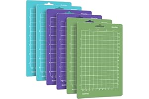SIMDAO Lot de 6 tapis de découpe pour Cricut Joy 16,5 x 12,7 cm (prise standard, prise légère, Stronggrip), tapis de découpe de rechange antidérapants et durables, tapis de découpe adhésifs pour accessoires