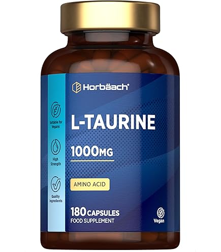 L-Taurine 1000 Mg Per Serving (2 Capsules) - 180 Vegan Capsules (3-Month Supplement) - Pure Taurine - Sporty Supplement - Gluten, Lactose, No Soy, No - View #2