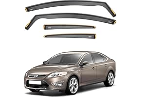 iSpeed Wind Deflectors For Ford Mondeo mk4 2007-2014 4/5-Door Hatchback/Saloon 4pc Set - Keep Your Car Ventilated in Rain - Reduce Wind Turbulence - Tinted In-Channel Type