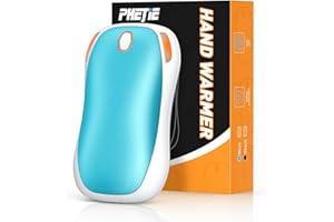 PHEJIE Calentador de Manos Recargable, Calienta de Manos Eléctrico Portátil, Camping, Caza, Pesca, Senderismo, Deportes al Aire Libre y Regalos para Familias y Amigos (Azul Cielo)