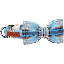 Lionet Paws Hundehalsband Mit Abnehmbarer Fliege - Baumwolle, Verstellbar, XXS Bis XL, Für Hunde & Katzen