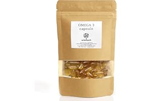 ERBOTECH Omega 3 in Capsule, Confezione da 100 g, circa 70 Compresse di Olio di Pesce, Integratore Alimentare con Acidi Grassi per Controllare Colesterolo e Trigliceridi