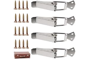 DIVONO 4 Pièces Fermoir de Tension en Acier Inoxydable avec Vis, Loquet à Ressort à Bascule, Loquet a Bascule pour Coffret, Boîte, Tiroir, Armoire, Trousse médical